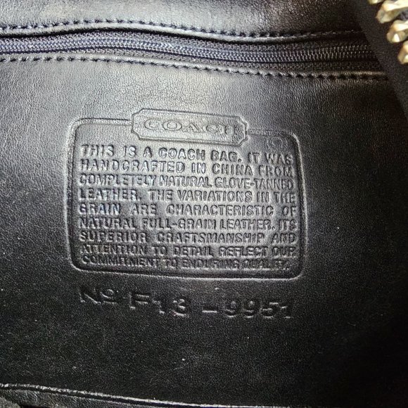 VINTAGE COACH  Patricia Legacy Flap Black Leather Crossbody Bag #9951 - Picture 15 of 16